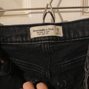 Abercrombie & Fitch Women's Dark Gray Ankle Jeans